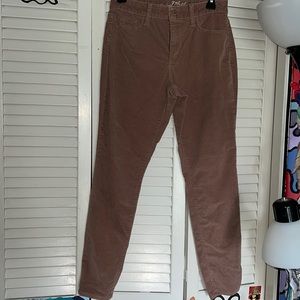 Dusty Rose Corduroy High Rise Skinny Jeans